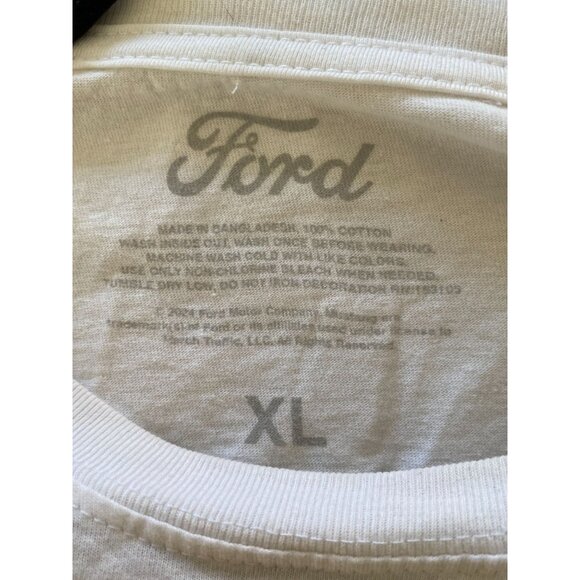 Ford Mustang Graphic‎ White T-Shirt XL Vintage Style Short Sleeve Cotton Tee - Picture 4 of 5